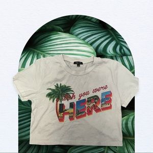 Delias Dollskill wish you were here tropical cropped tee